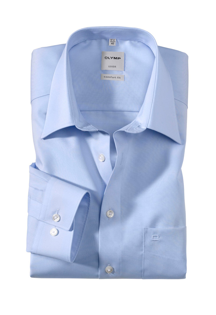 Olymp Luxor Hemd Comfort fit - Kent - Farbe hellblau